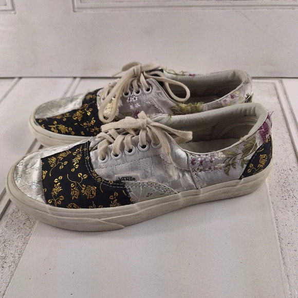 Vans Off The Wall Womens Patchwork Floral White 8 - Picture 4 of 6